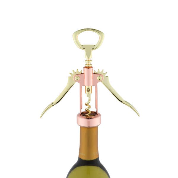 Twine - Wholesale Bottle/Wine Opener - Copper & Gold-Plated Stainless Steel Winged Corkscrew