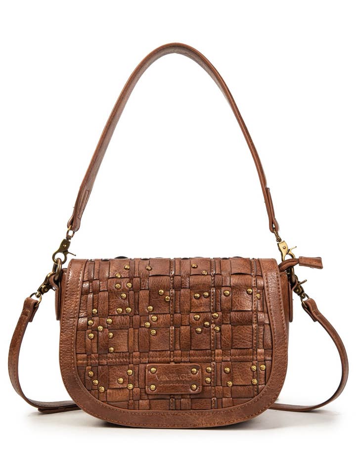 KUNSTLEDER CROSSBODY TAS MET STUDS voor wholesale door SWEET MAGIC SHOES & BAGS