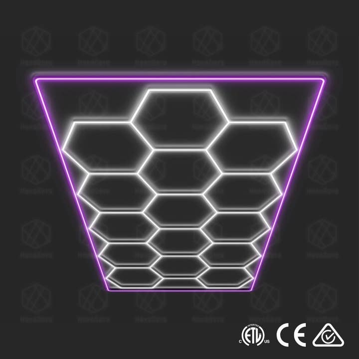 Hexagonal Lights Set of 15 With Color Border for wholesale by HexaGara