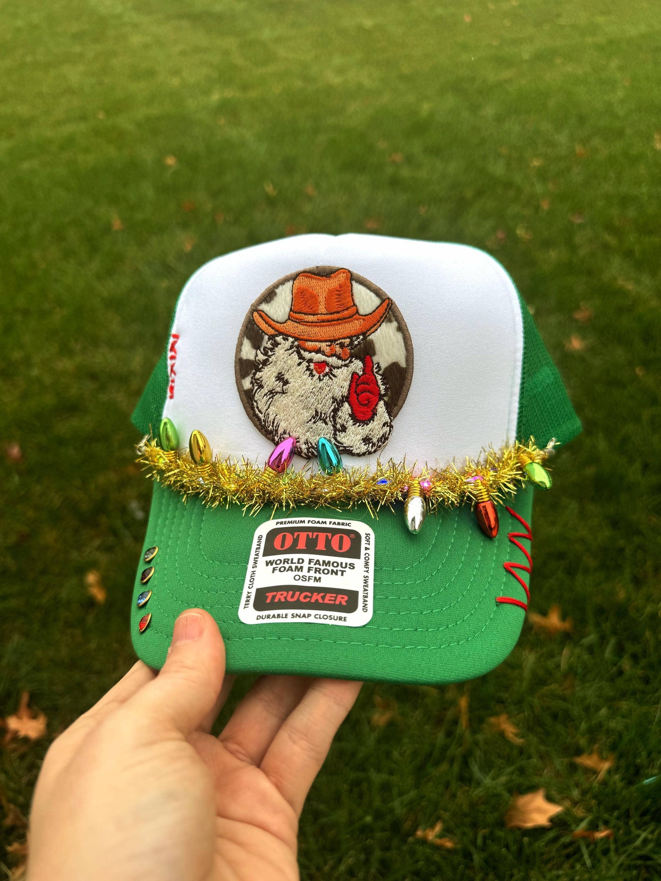 Eric Hill Designs, LLC - Wholesale Trucker Hat - Women's - Light Up Trucker Hat Christmas Chain4
