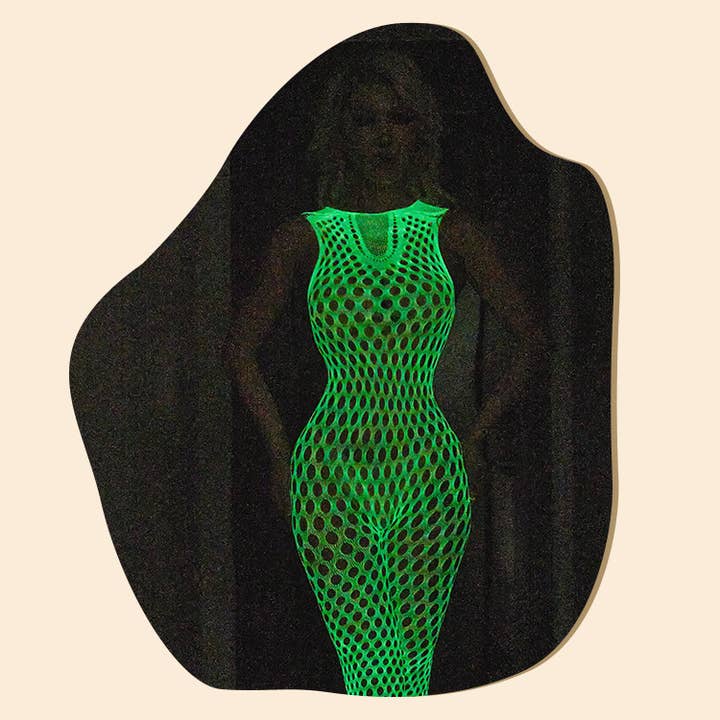 Sweetkama - Vendita all'ingrosso Body intimo - Donna - Calze a rete sexy e trasparenti che si illuminano al buio