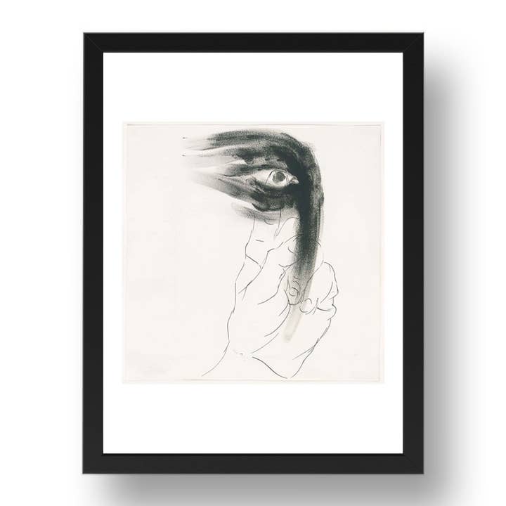 Giuseppe Penone : Sans titre (3), œuvre d'art moderniste, reproduction d'affiche au format A3 dans un cadre noir de 17x13 pouces. pour la vente par PERIOD PRINTS