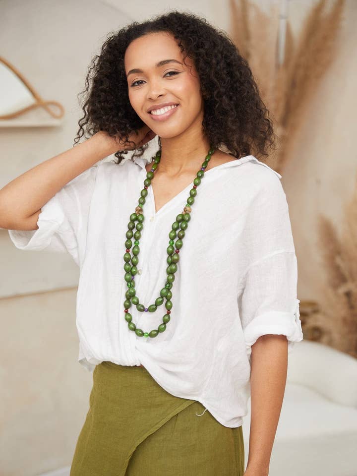 Olivenperlehalskæde for engroshandel hos FashionHse