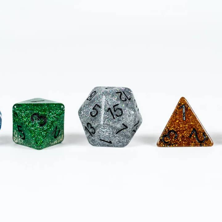 FanRoll by Metallic Dice Games - Wholesale Dice - D&D 50th Anniversary Modern Holmes Inspired Set2