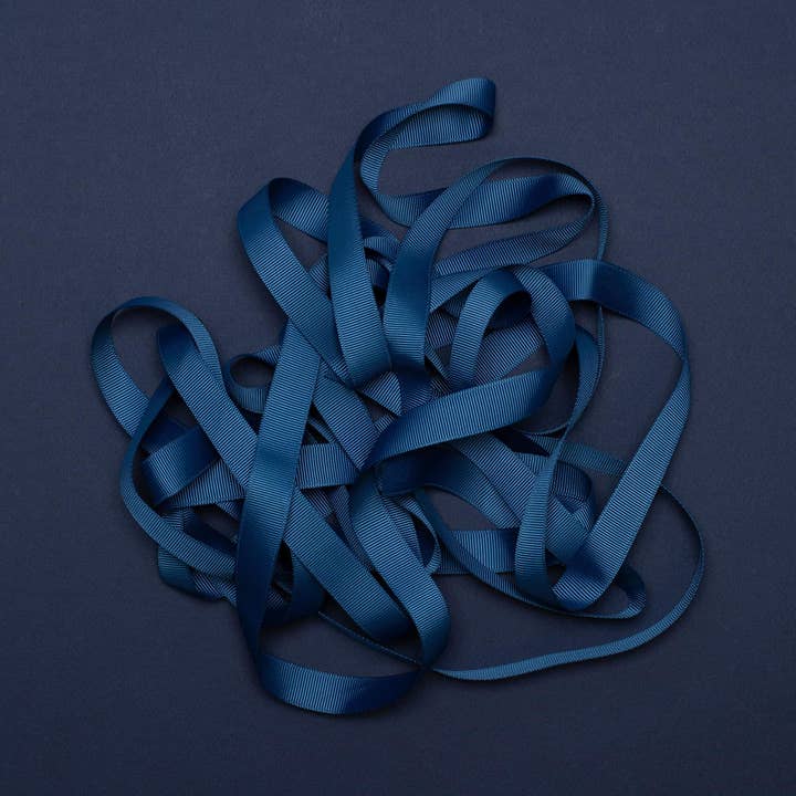 Dark blue gift ribbon, 16 mm x 5 m grosgrain ribbon easy to tie for wholesale by My Pretty Circus