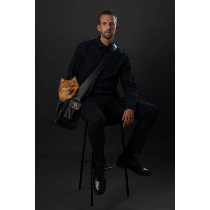 NOAH AND PAW LLC - Wholesale Pet Carrier - Cat/Dog - Vegan Leather Pet sling Carrier, Ruffle Style3