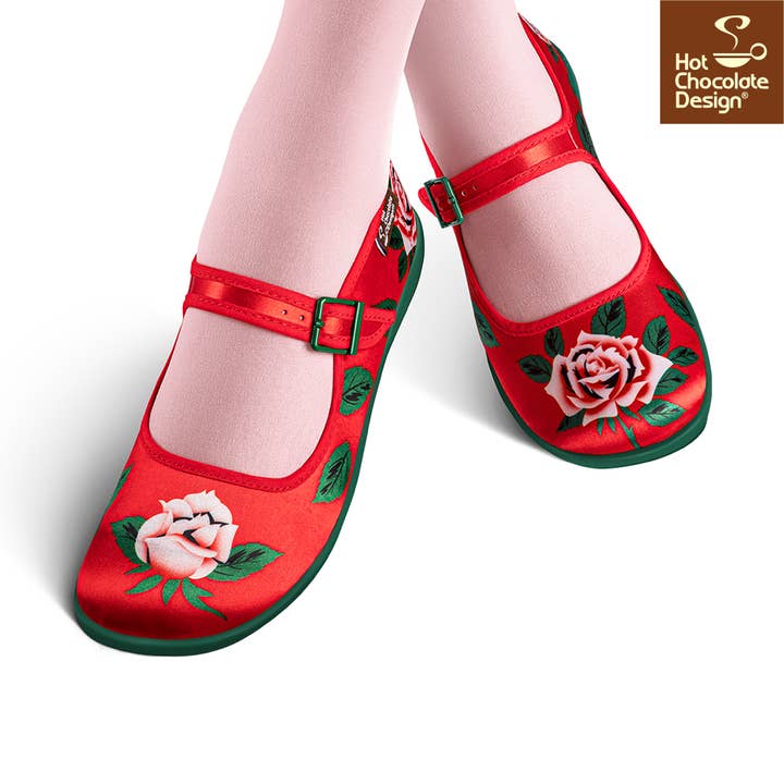 Popping Candy - Wholesale Flats – Women’s - Hot Chocolate Design Blossom Shine - LAST SIZES US6 & 122