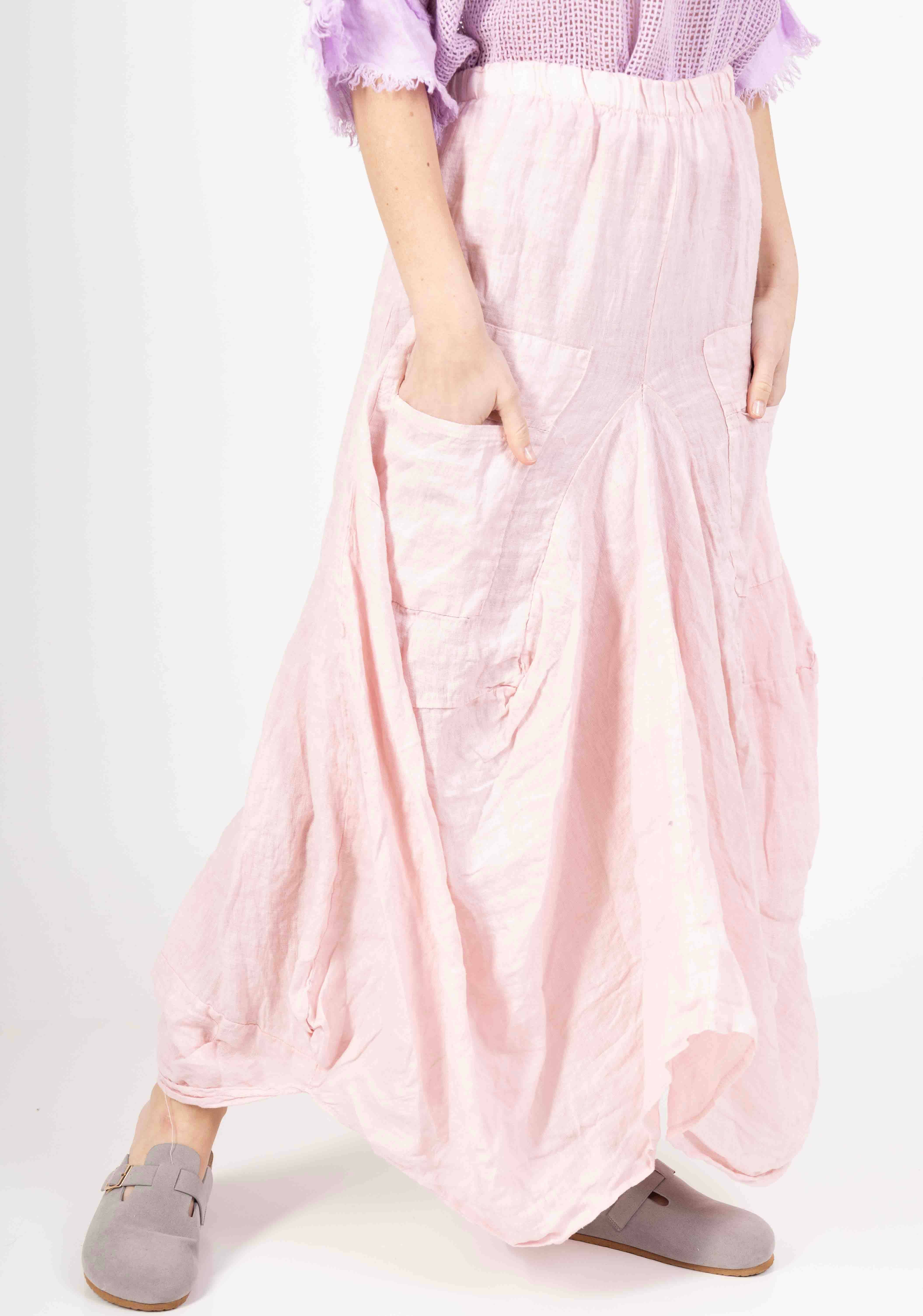 LINEN & COTTON HOUSE - Wholesale Jumpsuit - Women's - LINEN SAROUEL SKIRT WITH POCKETS 9917 66336