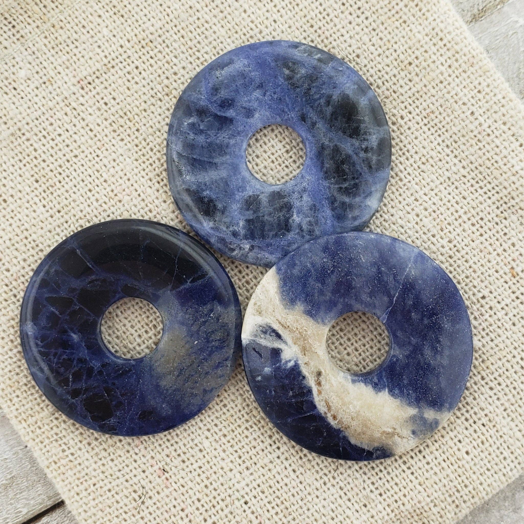 Silver Insanity - Wholesale Spiritual Stone/Crystal - 30mm Gemstone Donut6
