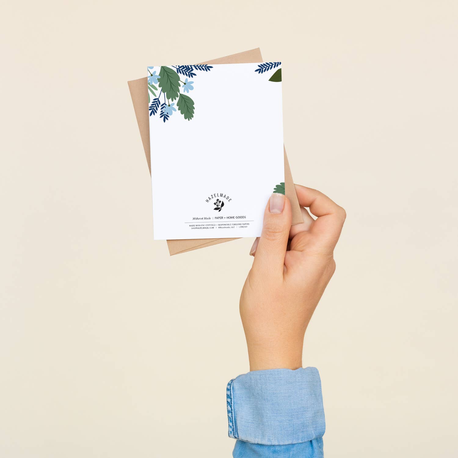 HAZELMADE® Tea Towels + Gifts - Wholesale Love Card - "I Love You" Blue Bouquet / Love / Greeting Card2