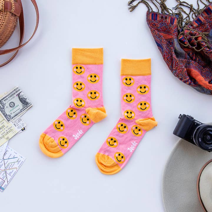 Joode - Wholesale Socks - Women's - Smiley Pink Socks2