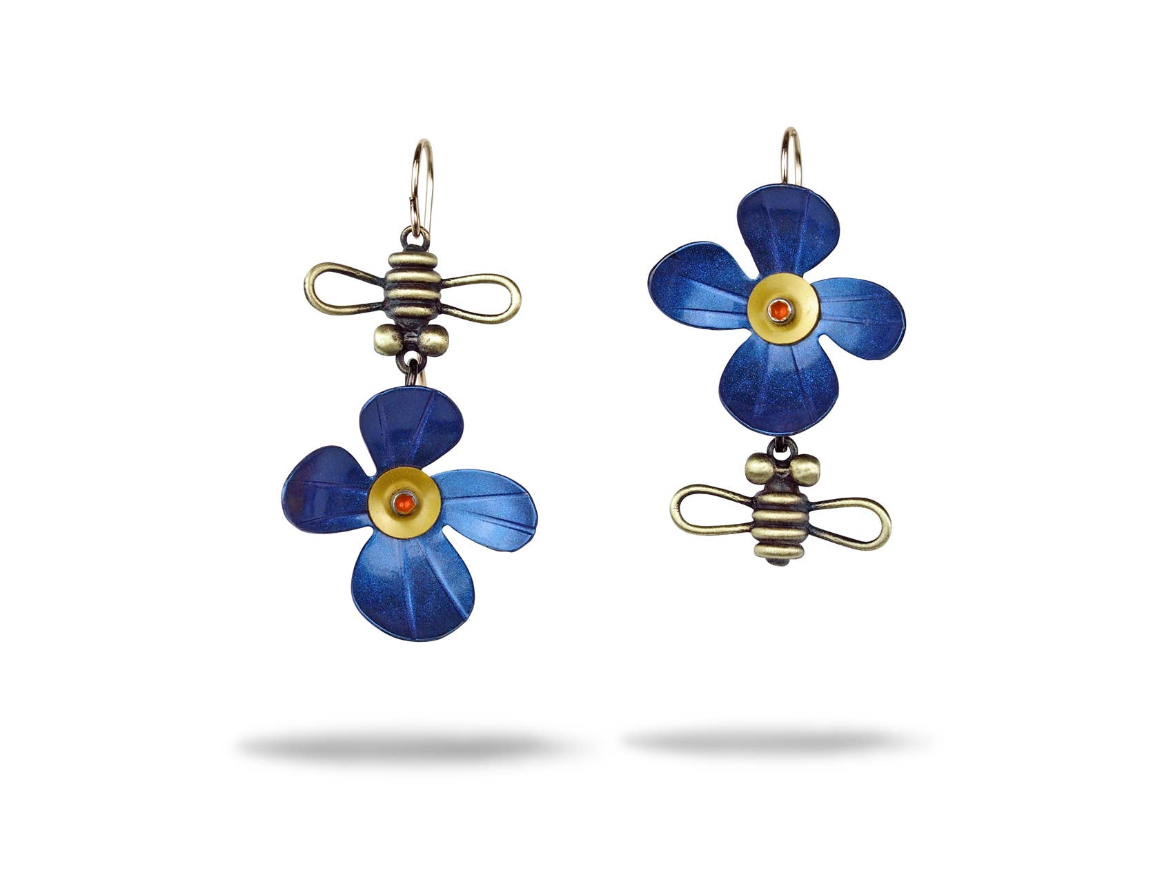 Chickenscratch - Wholesale Dangle Earrings - Bloom Earrings (Blue)