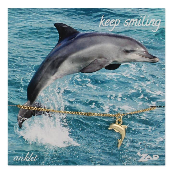 ZAD - Wholesale Anklet - Dolphin Charm & Chain Anklet