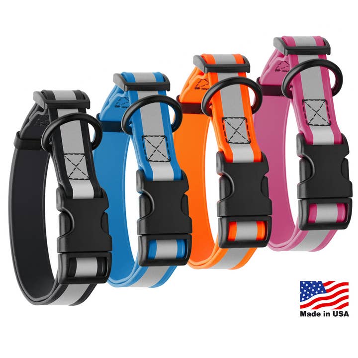 Dogline Biothane Reflective Dog Collar with Quick Release for wholesale by Dogline