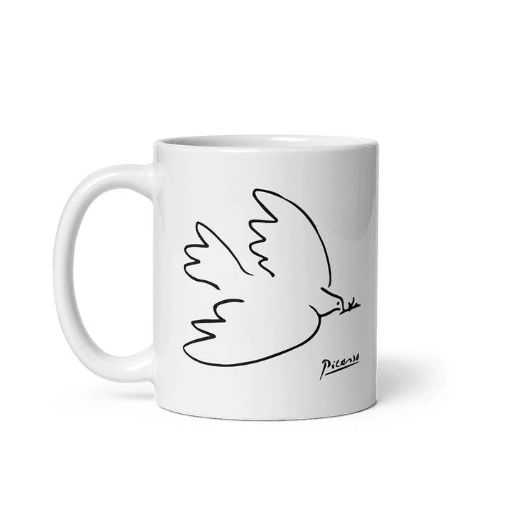 Art-O-Rama Shop – Großhandel Kaffeebecher – Tasse mit Kunstdruck „Friedenstaube von 1949“ von Pablo Picasso