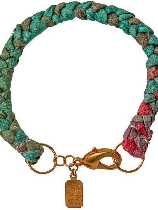 Riverstones grünes Armband - Umweltfreundliche recycelte Seide für den Großhandel von Teddy Taylor Jewelry