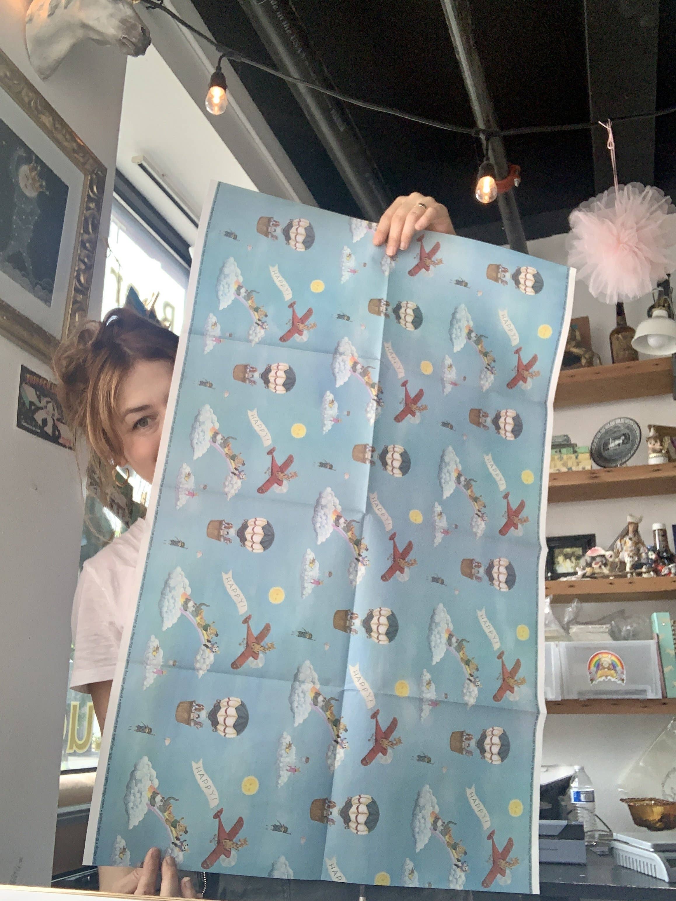 Jahna Vashti - Wholesale Flat Wrap - Eco Gift Wrap / Compostable & Recyclable! / 3 sheets plus gift tags6