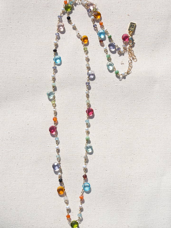 GUM DROP KETTING- REGENBOOG+LANG voor wholesale door Native Gem