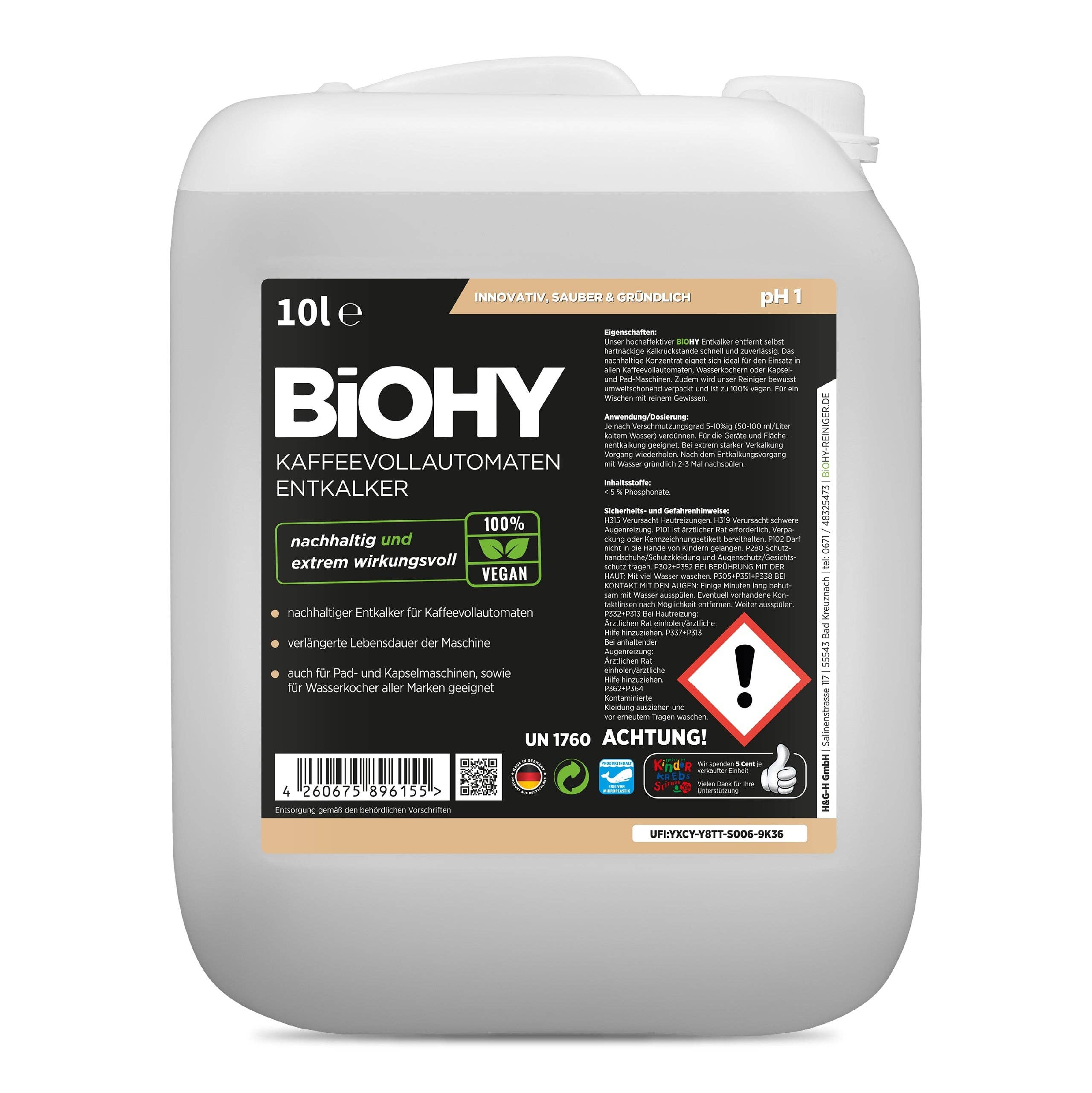 BiOHY - Wholesale Multi-Surface Cleaner - BioHy fully automatic coffee machines descaler, lime remover, descaling agent, lime remover14