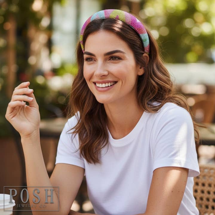 Bandeau en strass - LC pour la vente par Pink Panache Brands