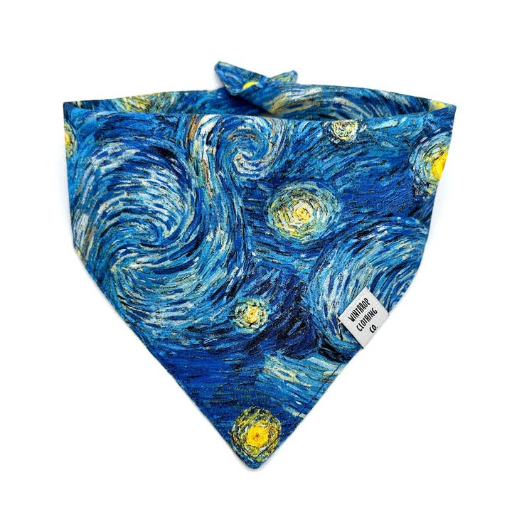 Bandana per cani Starry Night per la vendita all'ingrosso da parte di Winthrop Clothing Co.