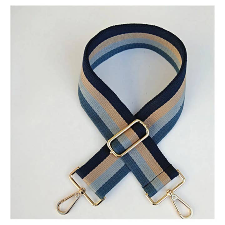 Gold Stripes Detachable Adjustable Bag Strap- Width 4 cm for wholesale by Superbia