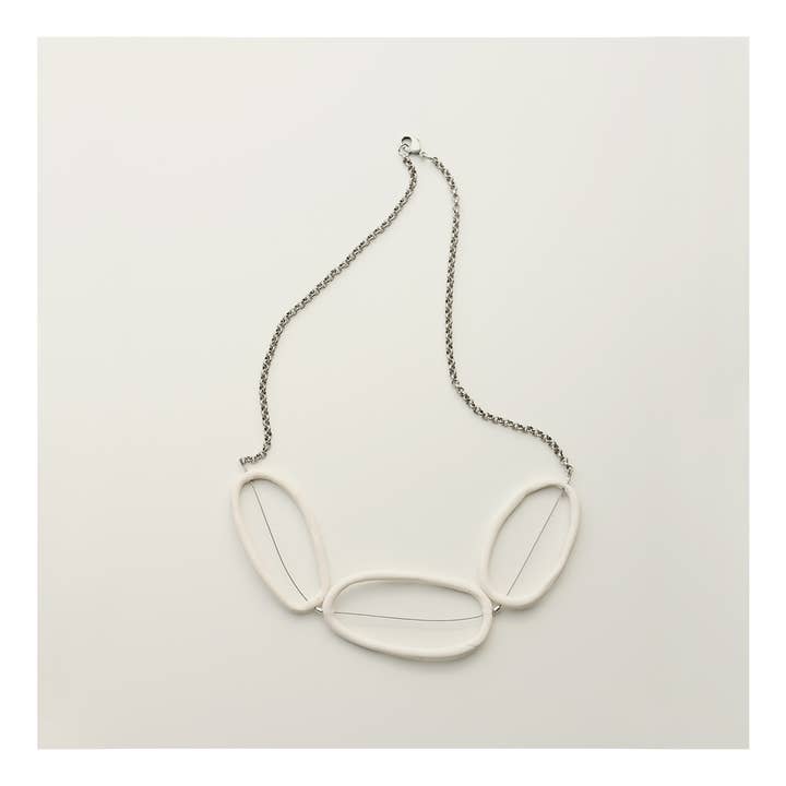 ELIPSE WHITE necklace for wholesale by Artesaco