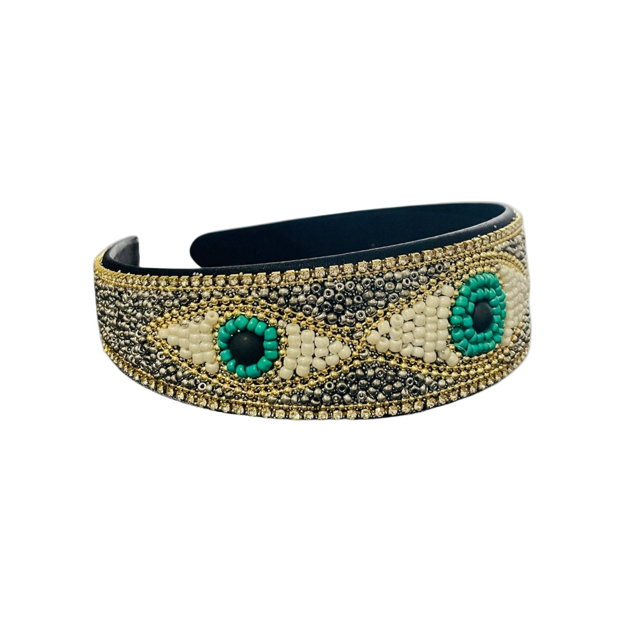 Boutique Femade ® - Wholesale Fashion Headband - Women's - Silver Evil Eye Headband