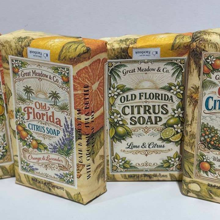 Old Florida Citrus – Orange, Lavender & Citrus | 5 oz. bar for wholesale by Great Meadow & Co