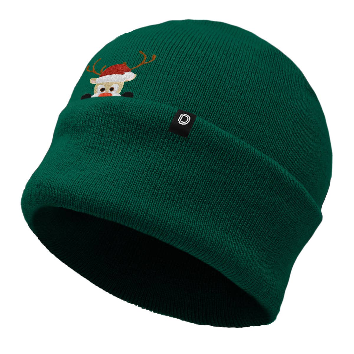 Dalix - Vente Bonnet – femme - Christmas Peeping Rudolph Bonnet chaud d'hiver Bonnet brodé19