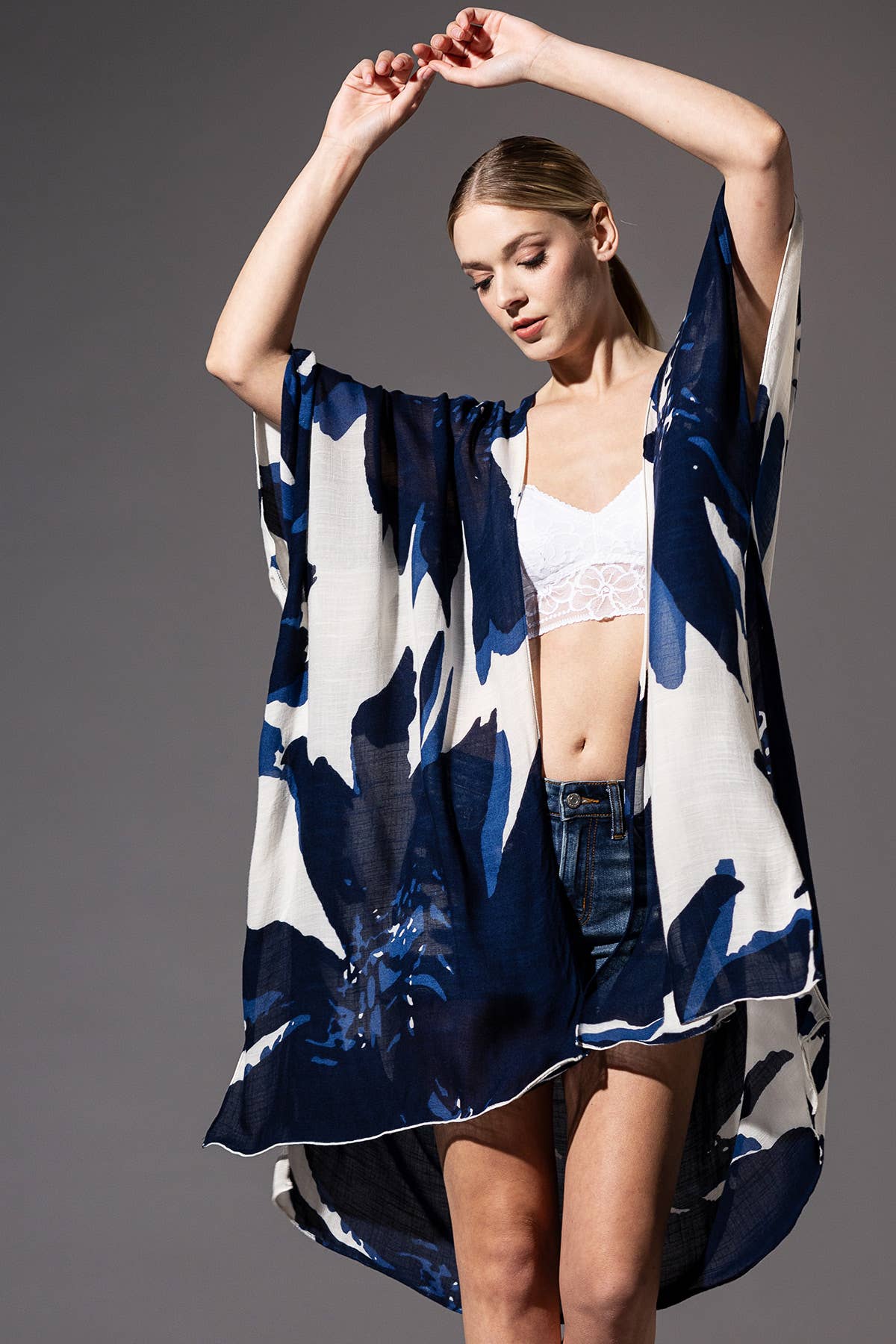 Urbanista - Vente Kimono – femme - Kimono long à imprimé floral ample6