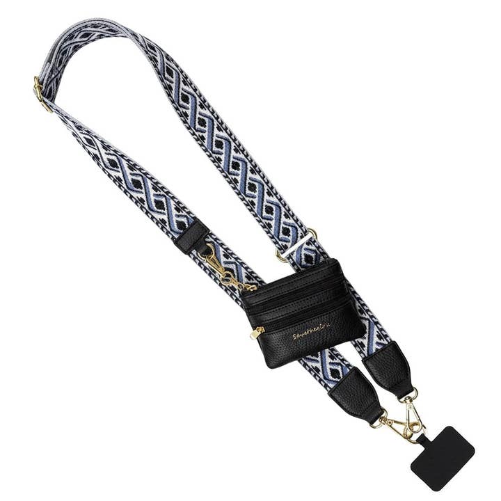 Save The Girls - Vente Étui portefeuille pour téléphone – femme - Sangle Clip & Go avec Pochette Zippée XOXO8