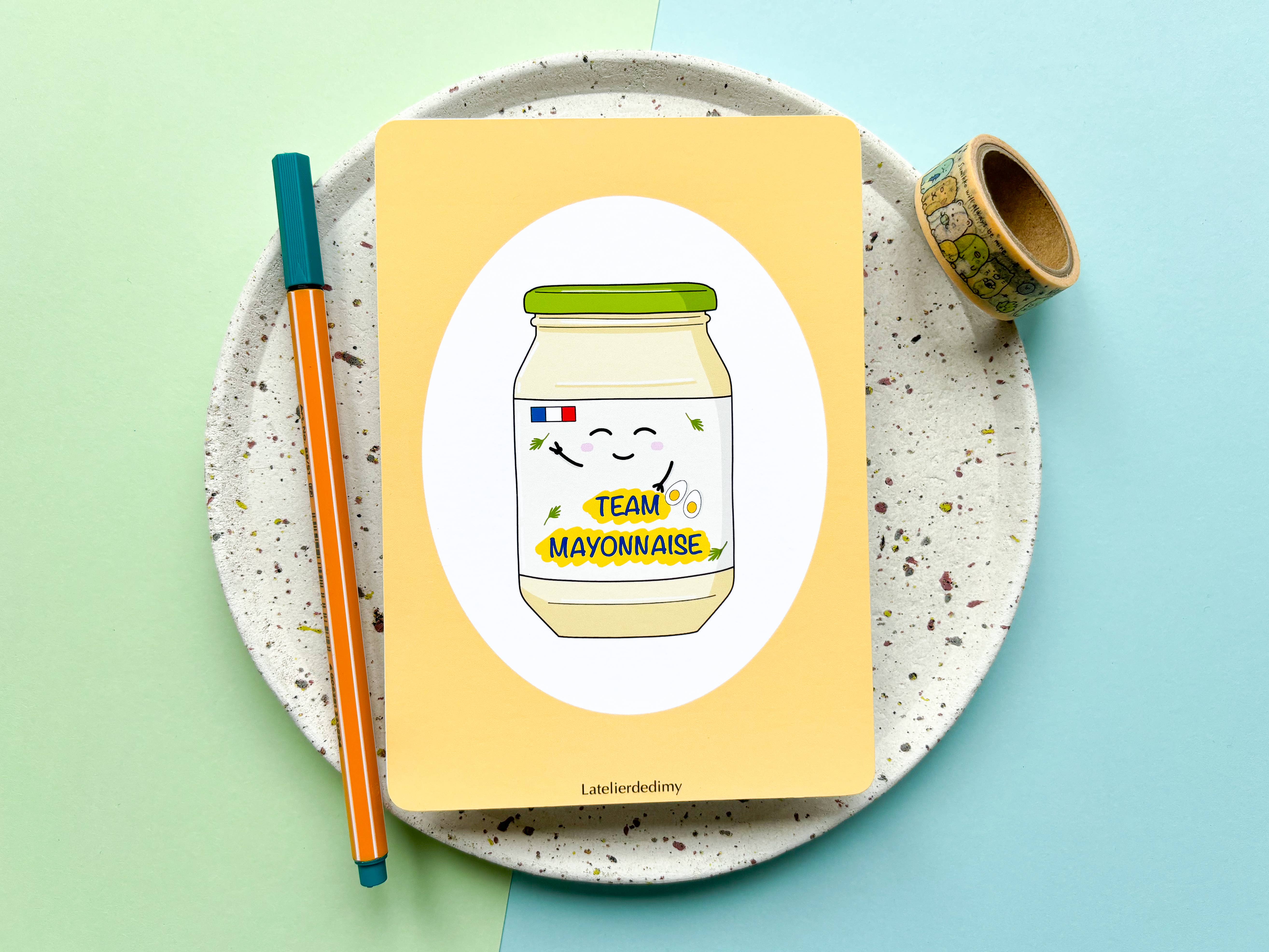 L’Atelier de DiMy – wholesale Vardagliga hälsningskort – Illustration Team majonnäs 2