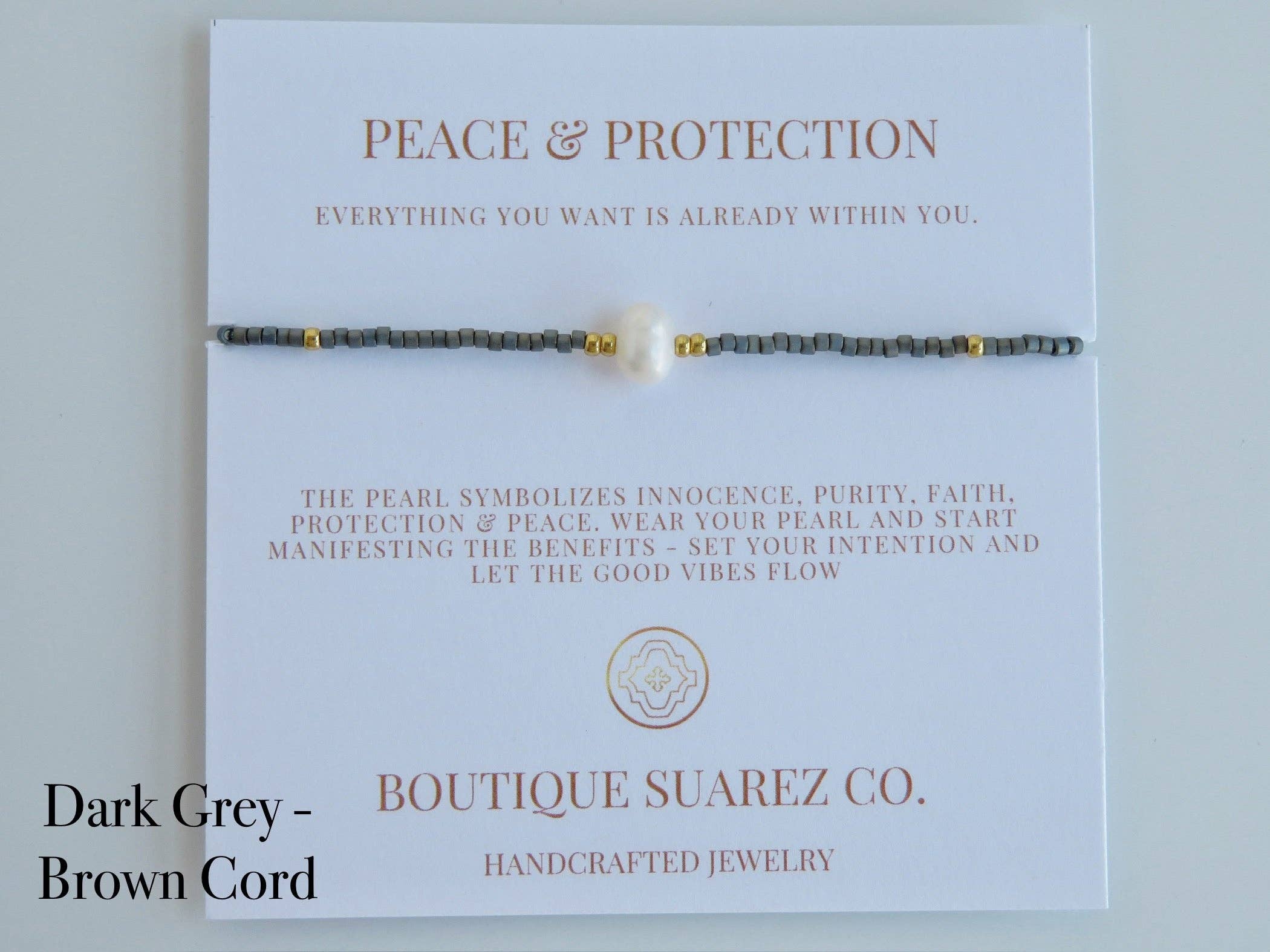 Boutique Suarez Co. - Wholesale Beaded Bracelet - Manifest Peace - Pearl Bracelet89
