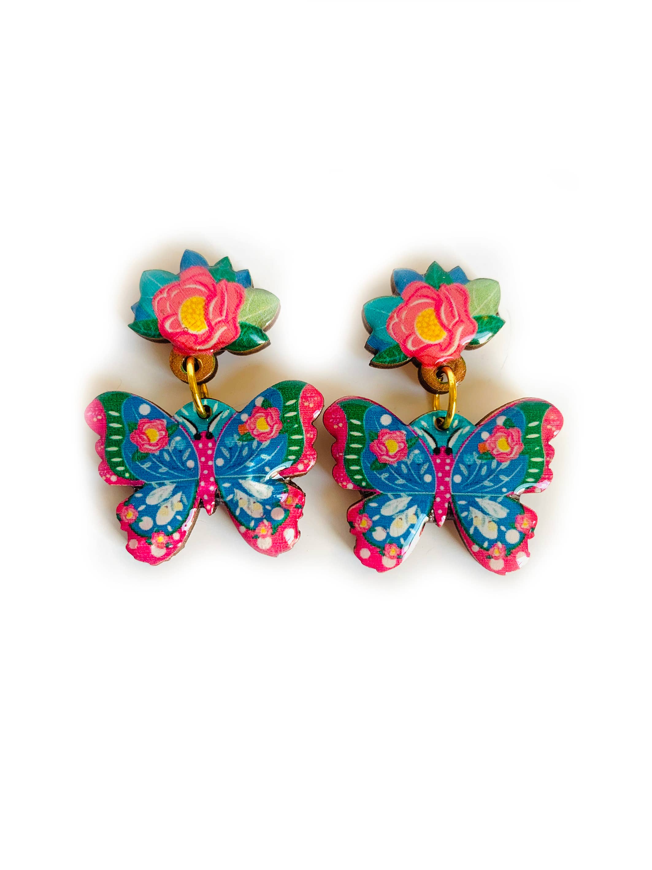 Rosie Rose Parker - Wholesale Dangle Earrings - big butterfly earrings summer bold earring statement 7