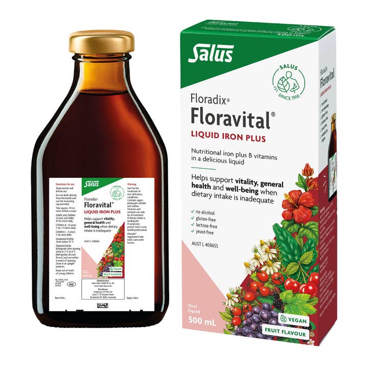 Natures Basket - Wholesale Oral Supplement/Vitamin - Floradix Iron Liquid Floravital Plus 500ml
