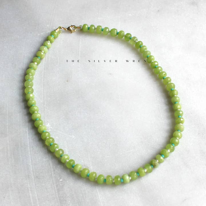 The Silver Wren - Wholesale Beaded/Pearl Necklace - Stone Candy Beaded Necklace, Trendy Colorful Beads