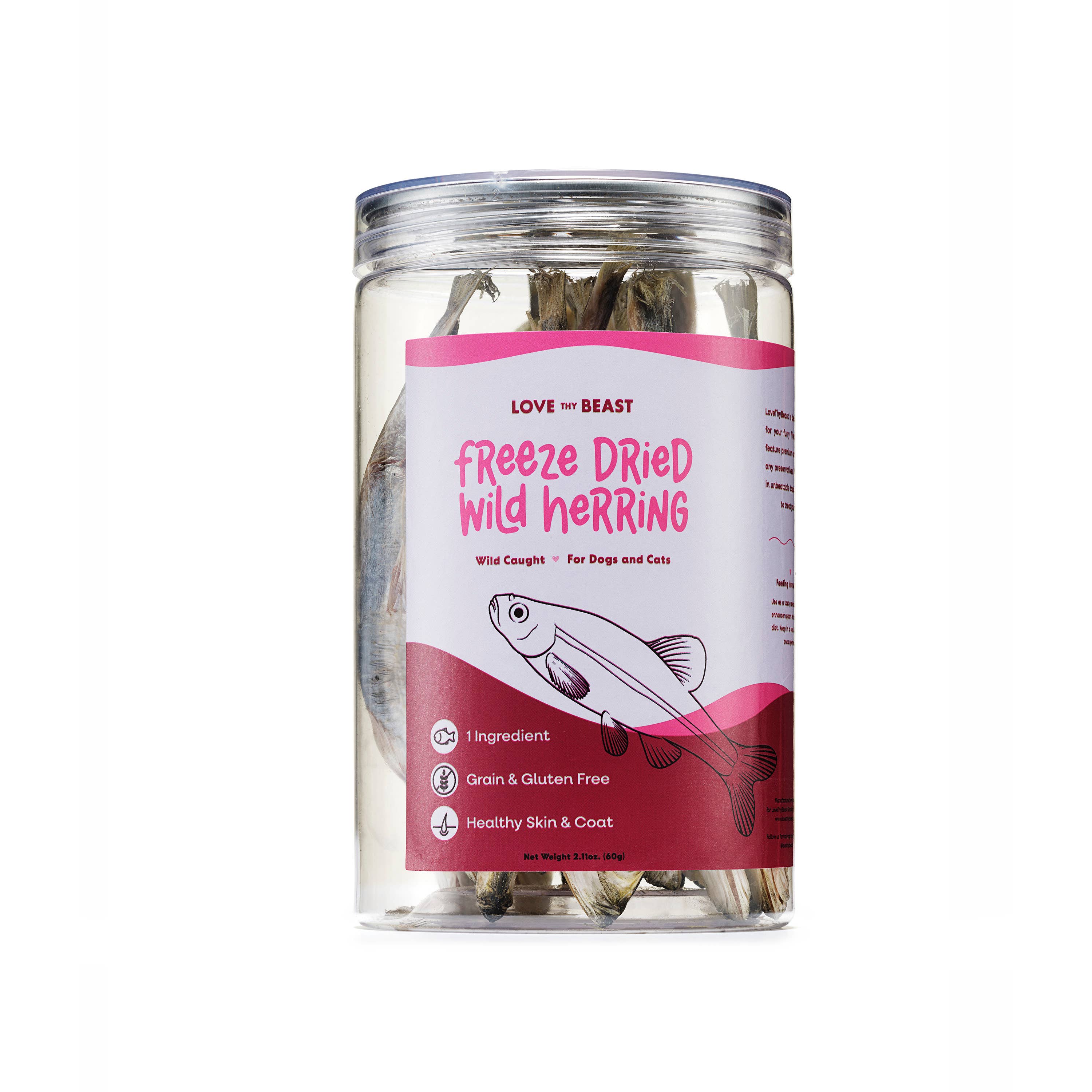 LoveThyBeast – wholesale Godis - Hund – Frystorkade godbitar av vild sill för katter och hundar1