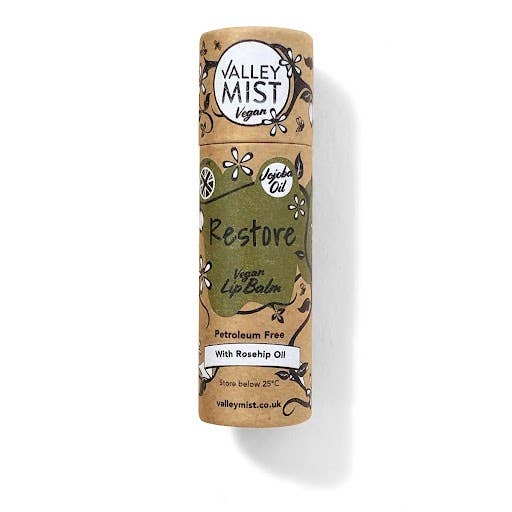 Restore Vegan Lip Balm - With Organic Rosehip Oil for wholesale by Valley Mist
