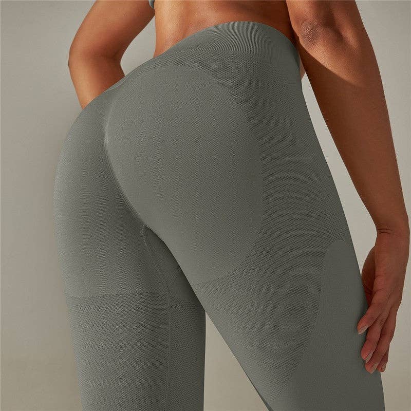 FurDecoration - Wholesale Athletic/Lounge Leggings - Women's - Solid Color Seamless Compression Leggings4