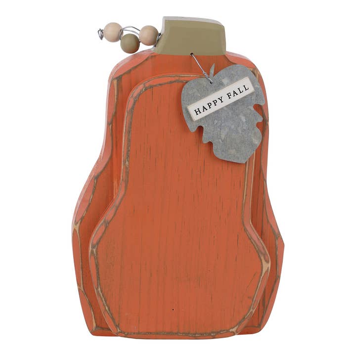 Happy Fall Wooden Pumpkin - Fall Decor for wholesale by Glory Haus
