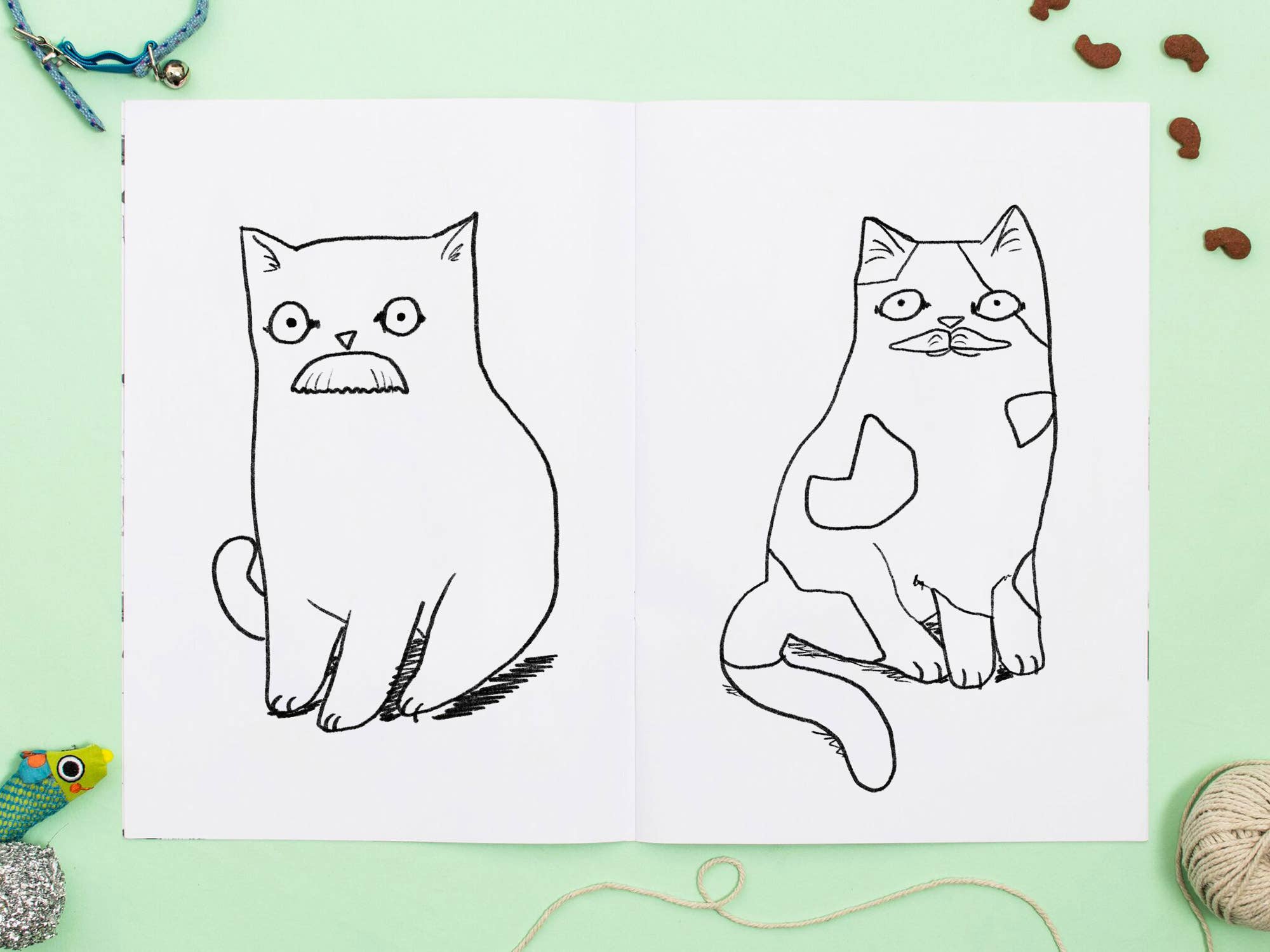 Jo Clark Design - Wholesale Coloring & Activity Book - Kids & Baby - Meowstachio Cats Colouring Book1