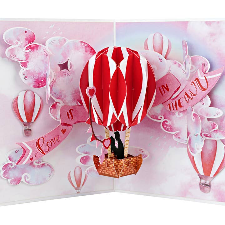 Valentines Day Wedding Anniversary Pop Up Card for wholesale by Wonder Paper Art