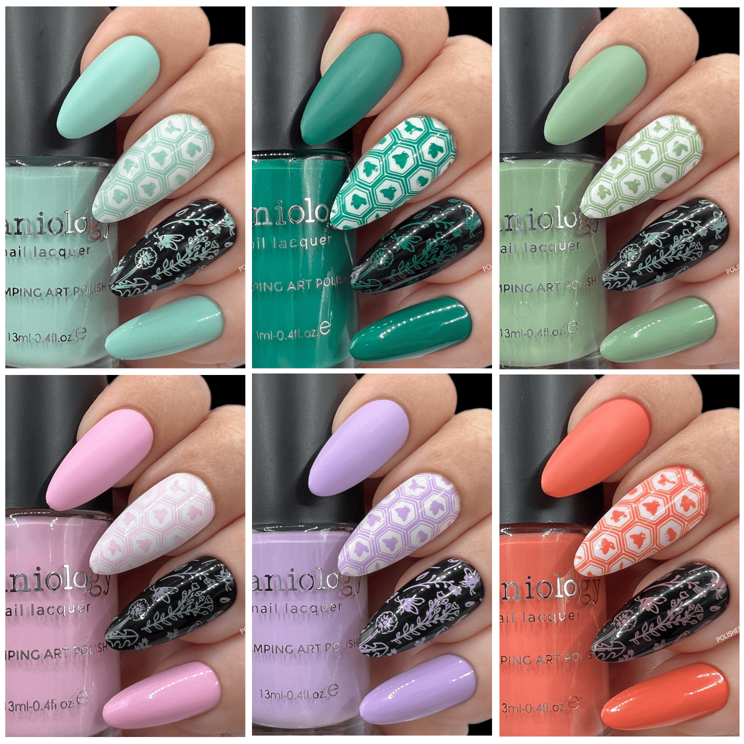 Maniology – wholesale Nail polish set – The Gardener: 6-Piece Creamy Pastel Stamping Polish Set7