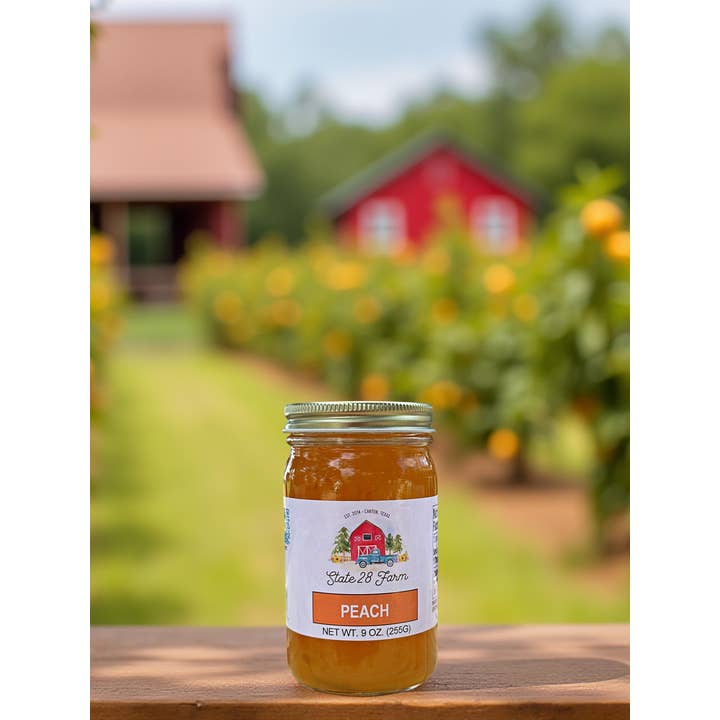 State 28 Farm - Wholesale Jam/jelly - Peach Jam - 9 oz