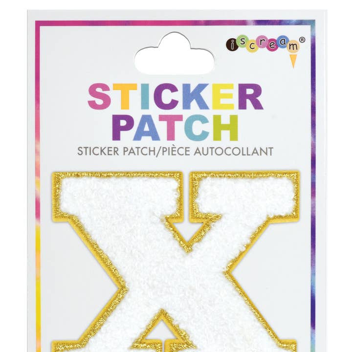 Iscream - Wholesale Patch - X White Varsity Letter Sticker Patch0