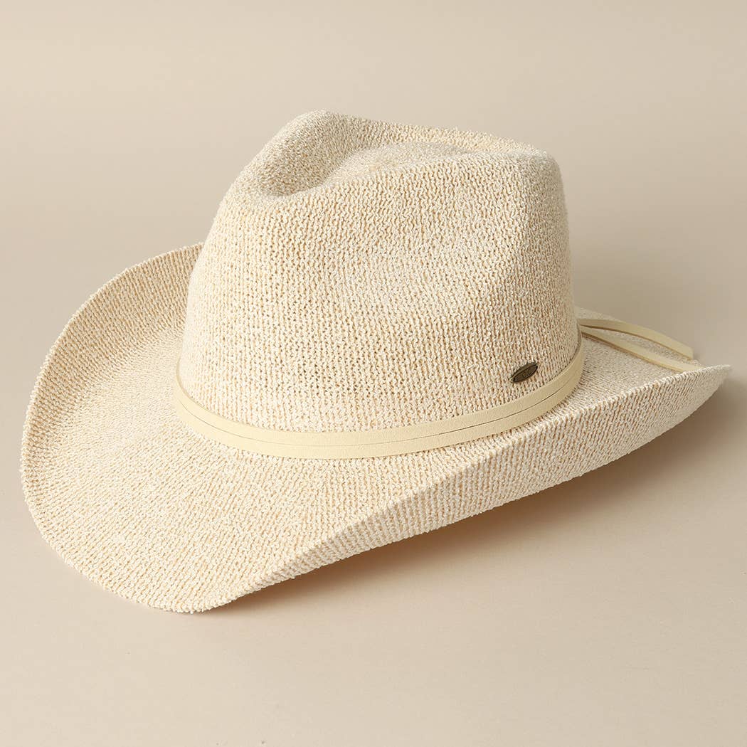 Fashion City – wholesale Cowboy Hat – Women’s – Solid Color Terry Cloth Cowboy Panama Adjustable Sun Hat
0