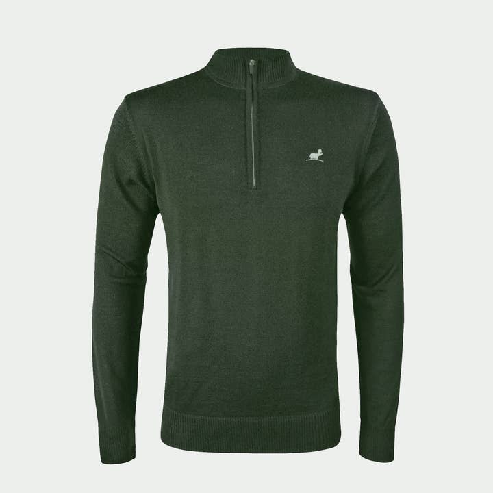 Winston Merino Quarter Zip - Olivgrün für den Großhandel von WHAT BUNKERS