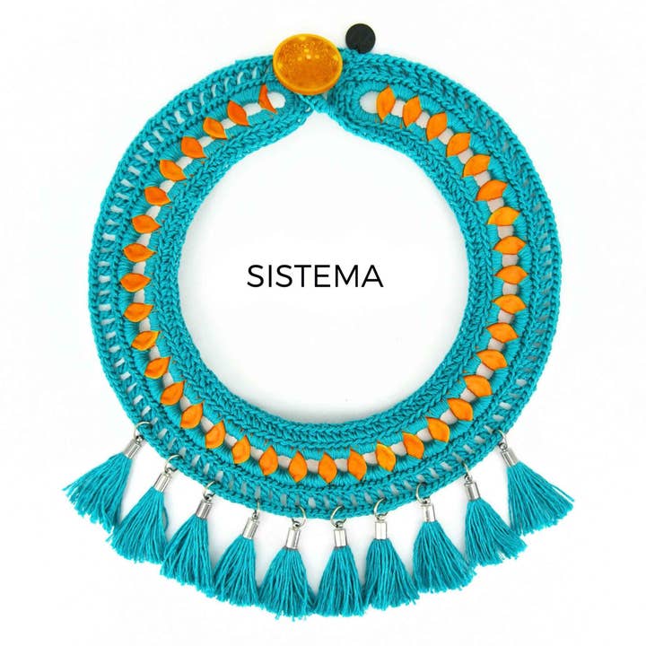 SYSTEM Halskette mit Standard-Pop-Top-Charms aus Baumwolle oder glänzendem dünnem Häkelstoff für den Großhandel von Peekaboo! Jewels