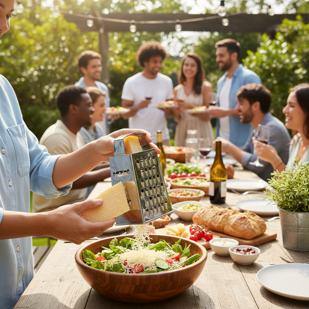 Kadra Kitchenware - Vente Râpes - Ill Piatto Pieno - Râpe à 4 faces en acier inoxydable 18/102